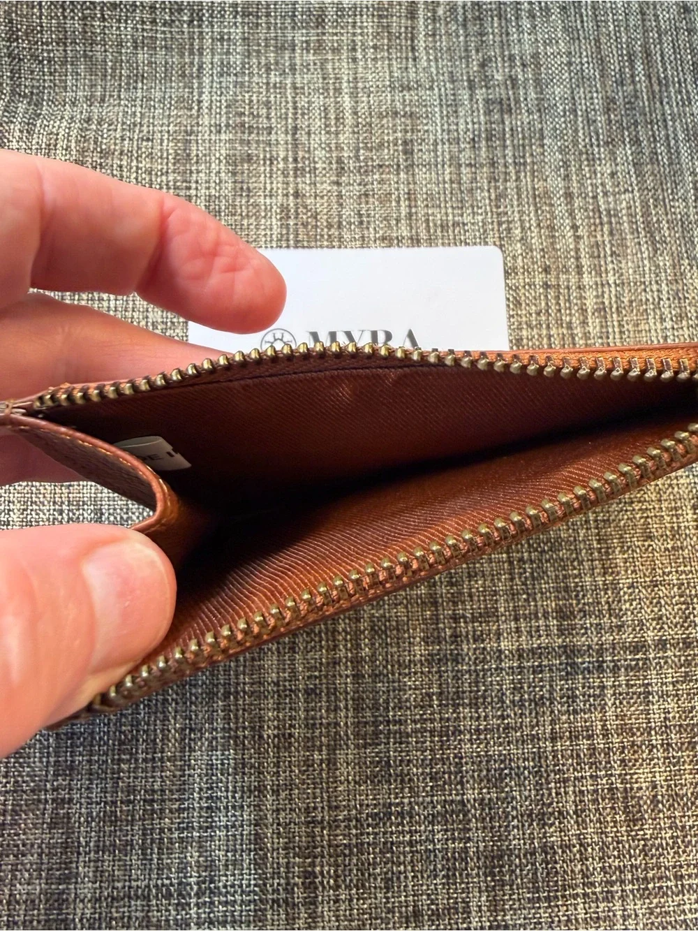 This Pastel Desert Sunrise Myra Leather, Canvas, Slots, Zips ,NWT Card Wallet